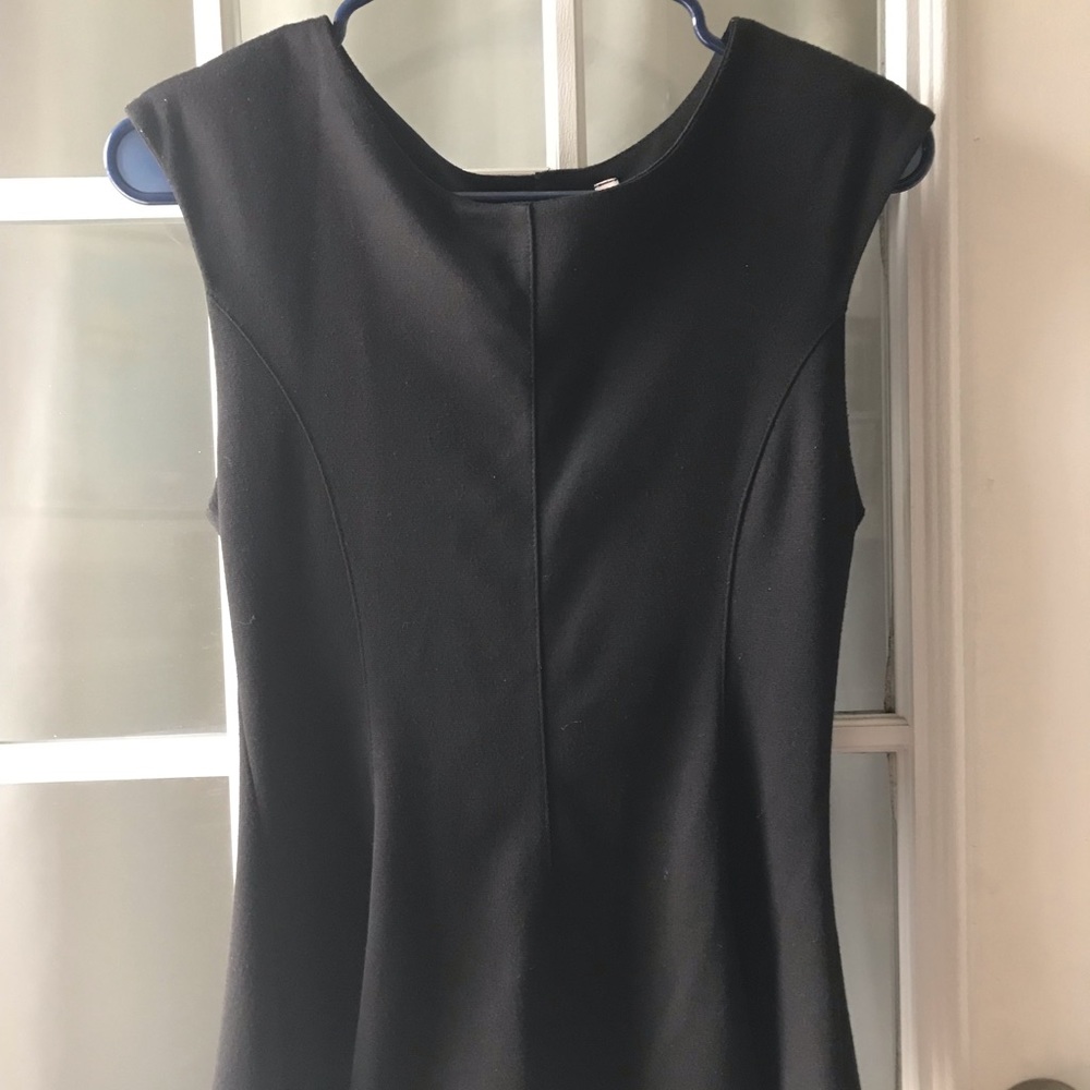 Black Patted Shoulder Top